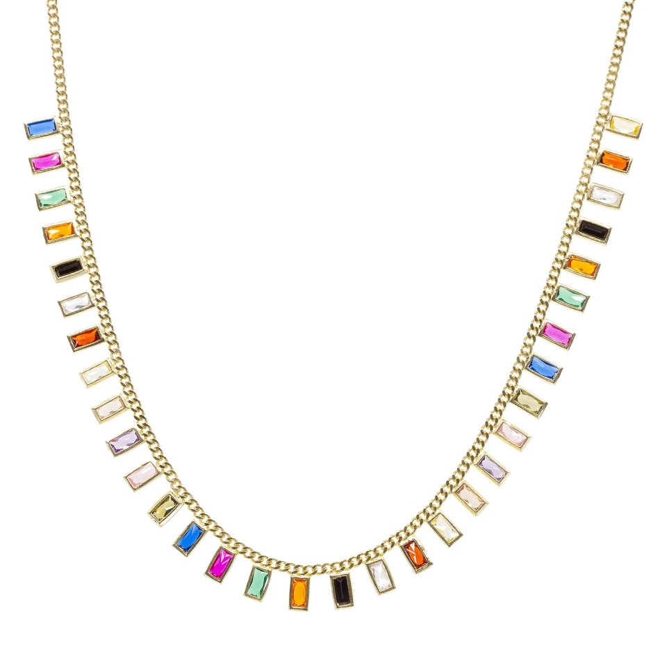 Rainbow Tile Necklace