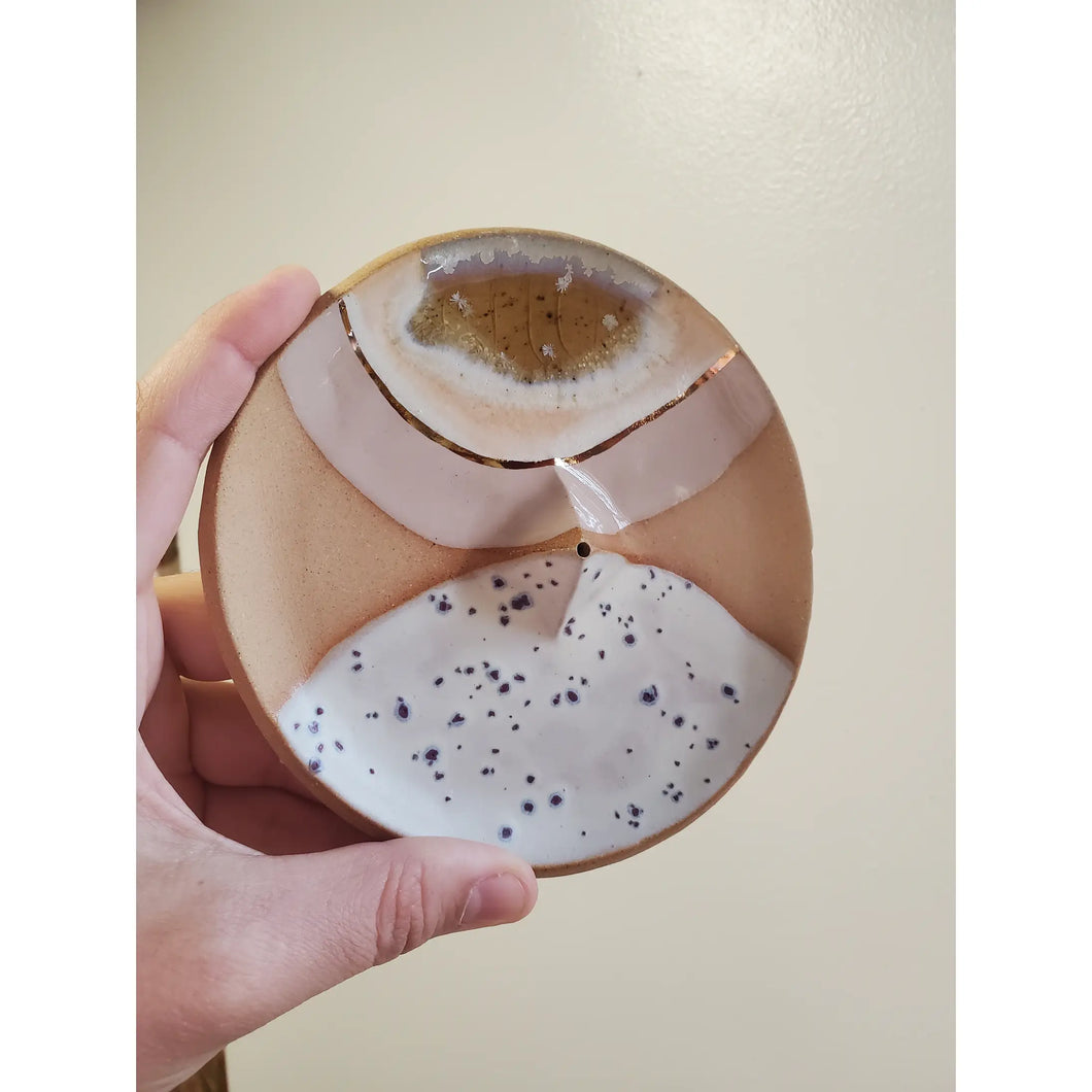 Curious Clay Round Incense Dish