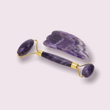 Load image into Gallery viewer, Crystal Face Roller &amp; Gua Sha Set
