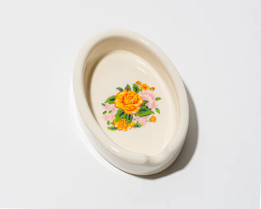 Porcelain Floral Ashtray